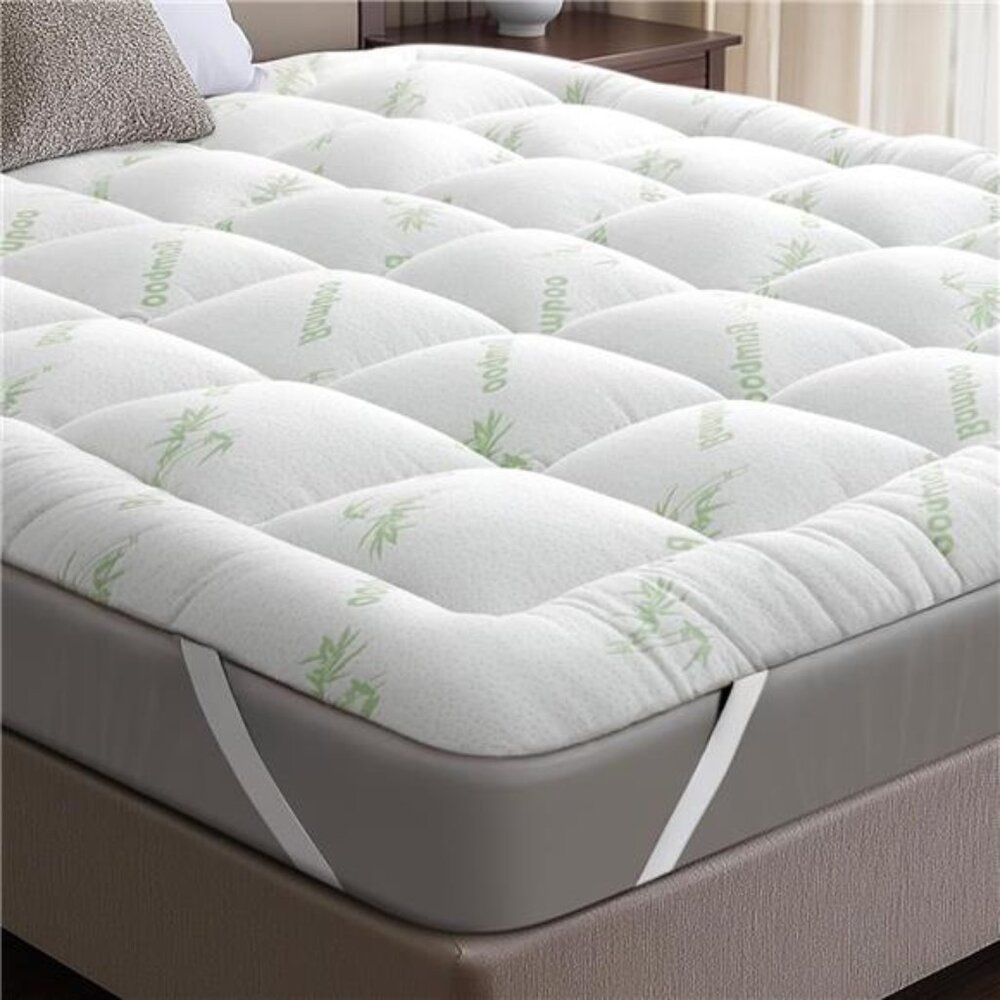 Ultra Soft Queen Mattress Topper - Viscose Made from Bamboo Mattress Pad